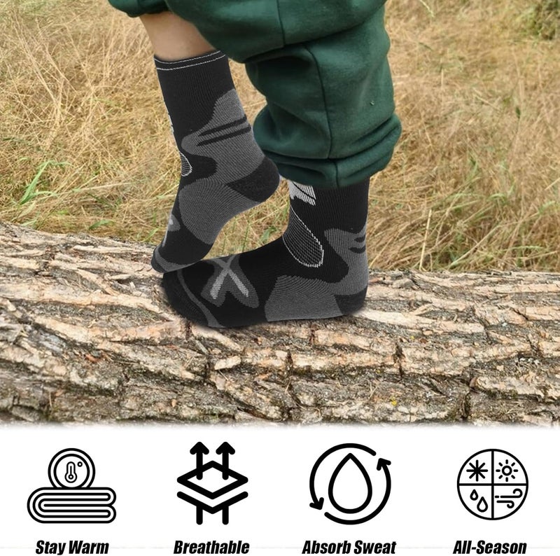 Luwint Hiking Socks Kids Merino Wool Walking Boys Girls 4-8 Years - Image 4